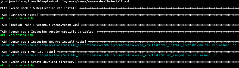 Ansible VBR 10 Install